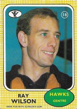 1972 Scanlens VFL #18 Ray Wilson Front